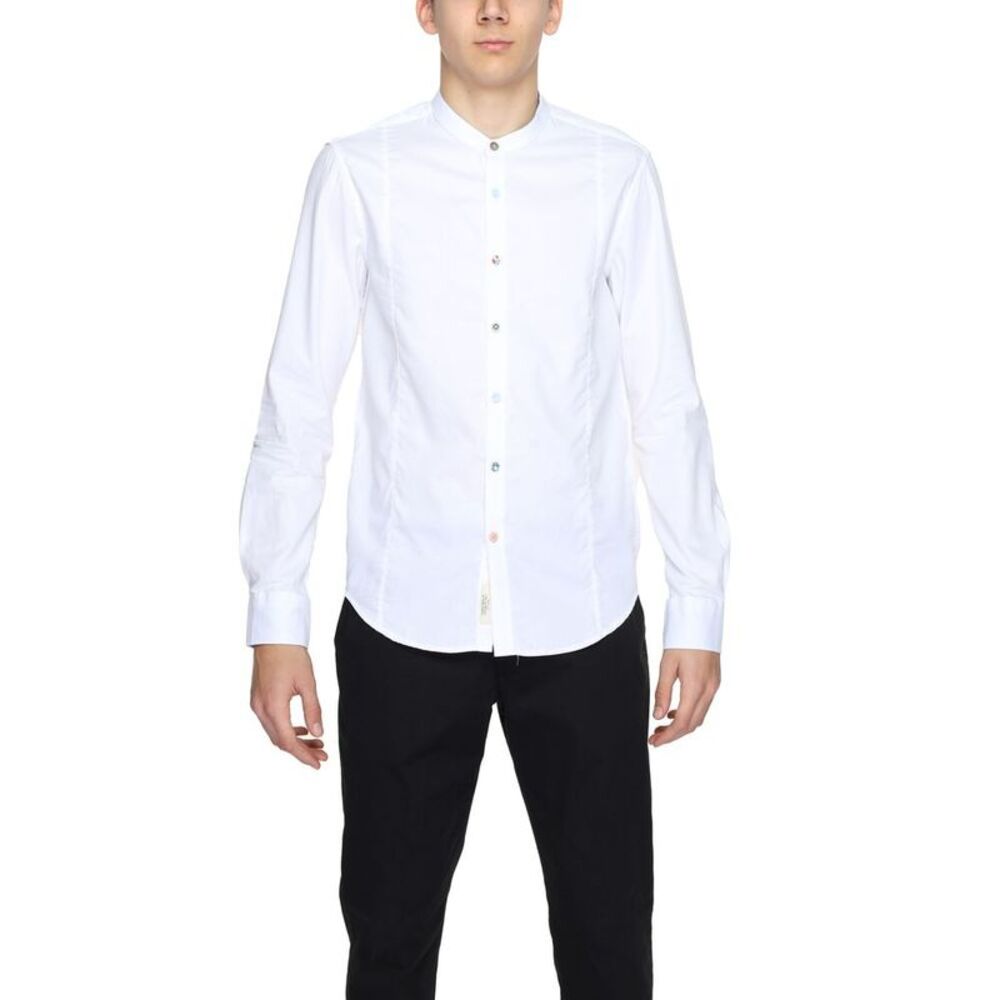 Gianni Lupo White Cotton Dress Men's Shirt